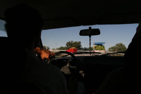 Sur la route, pastèques et melons...